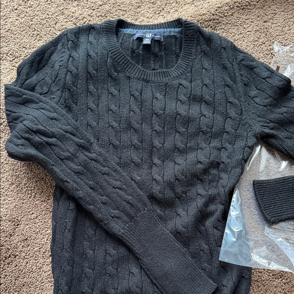 GAP Black Cable Knit Sweater